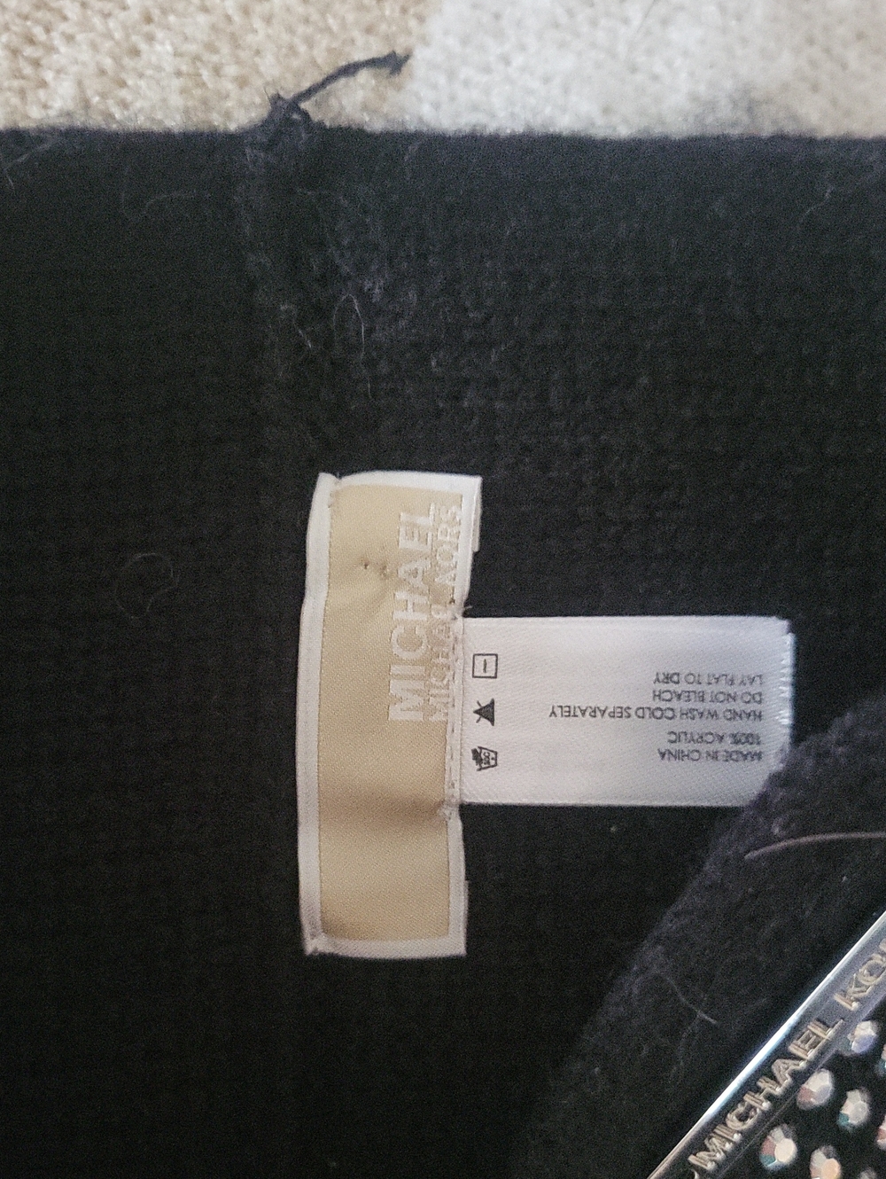 NWT🖤 Michael Kors Black Rhinestone Crystal Studded Headband Warmer - Picture 4 of 4